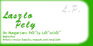 laszlo pely business card